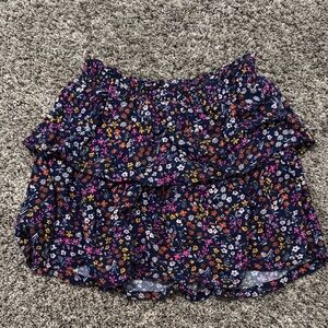 jumping beans Navy Floral Ruffle Skirt
